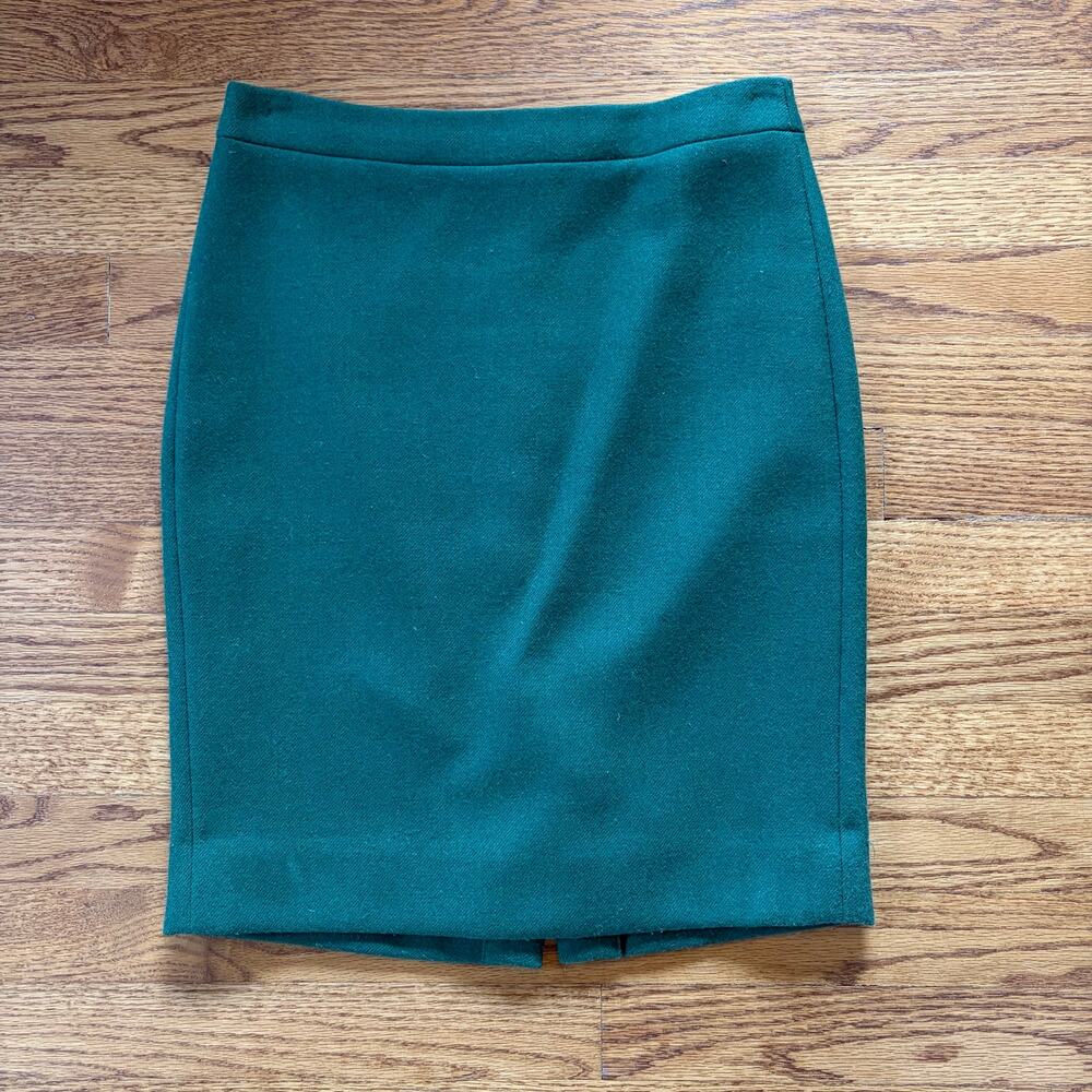 J.Crew No. 2 green wool pencil skirt - lined